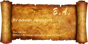 Bradean Apostol névjegykártya